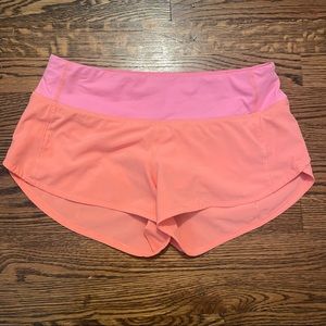Neon pink Lululemon shorts